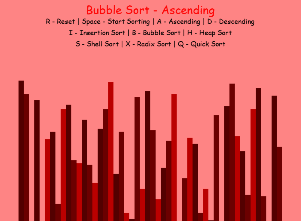 Sorting Visualizer — Dynamic visualization tool for sorting algorithms.